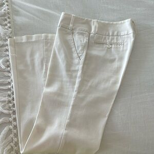 Mud rise wide bottom white dress pant